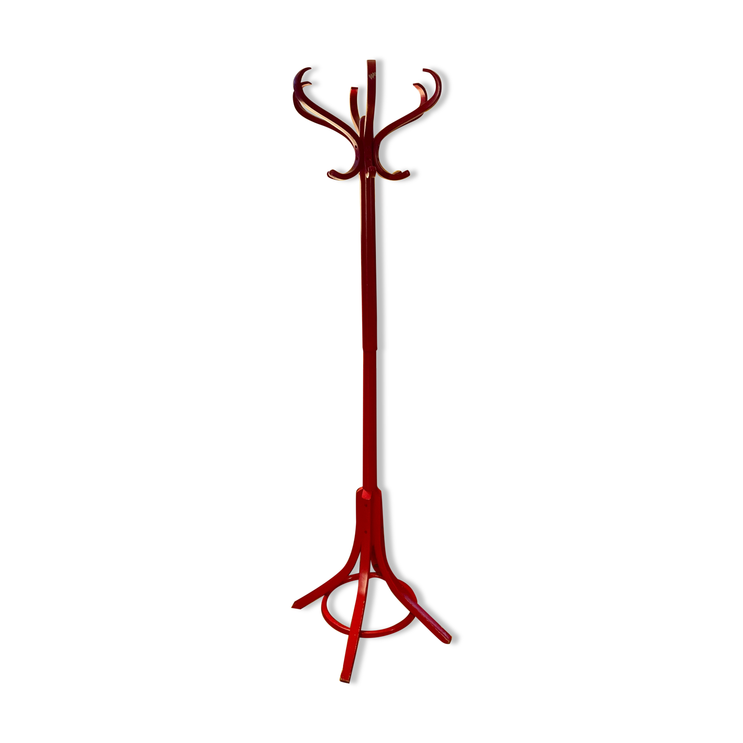 Red Baumann parrot coat rack