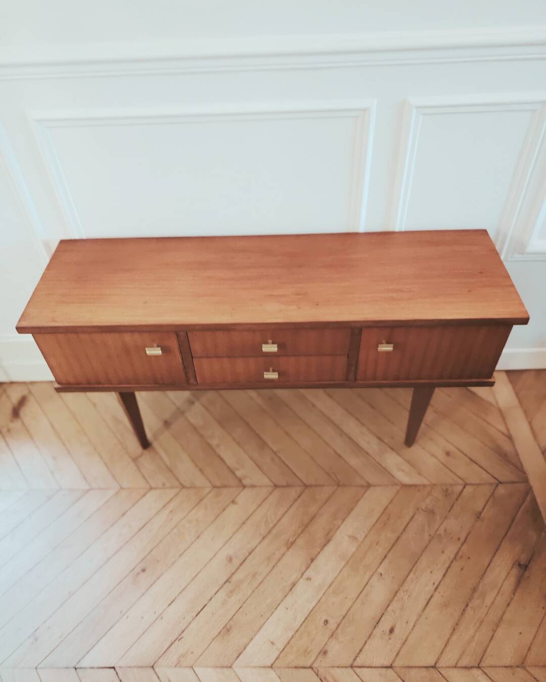 Petite enfilade/ meuble TV vintage rénové, années 50-60