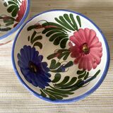 Floral ceramic bowls