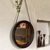 Vintage Scandinavian round wall mirror