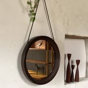 Vintage Scandinavian round wall mirror