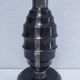 Art Deco metal lamp base with black and silver patina