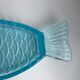 Fish pocket in turquoise blue glass 70s