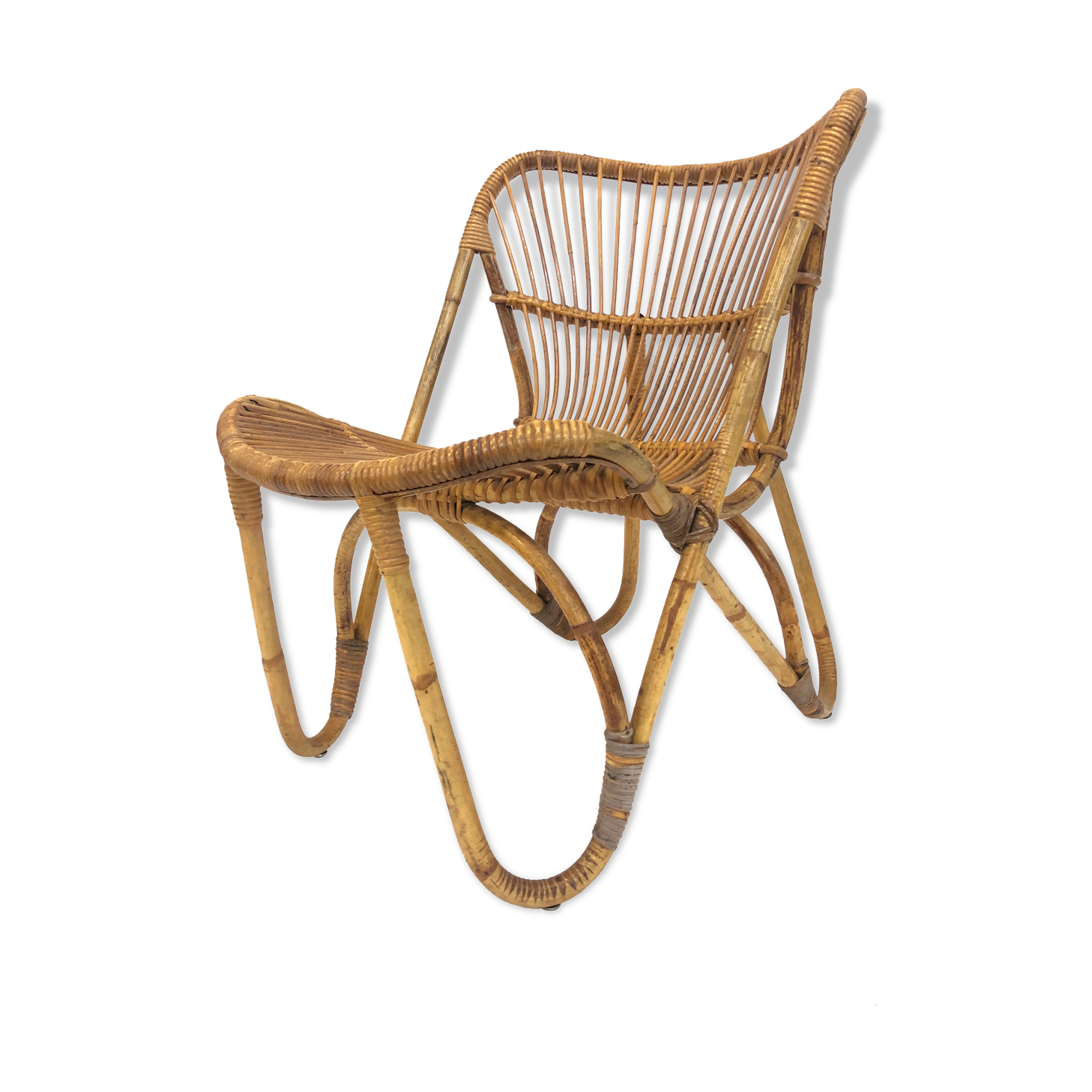 Rohe Noordwolde rattan chair, 1960, Netherlands