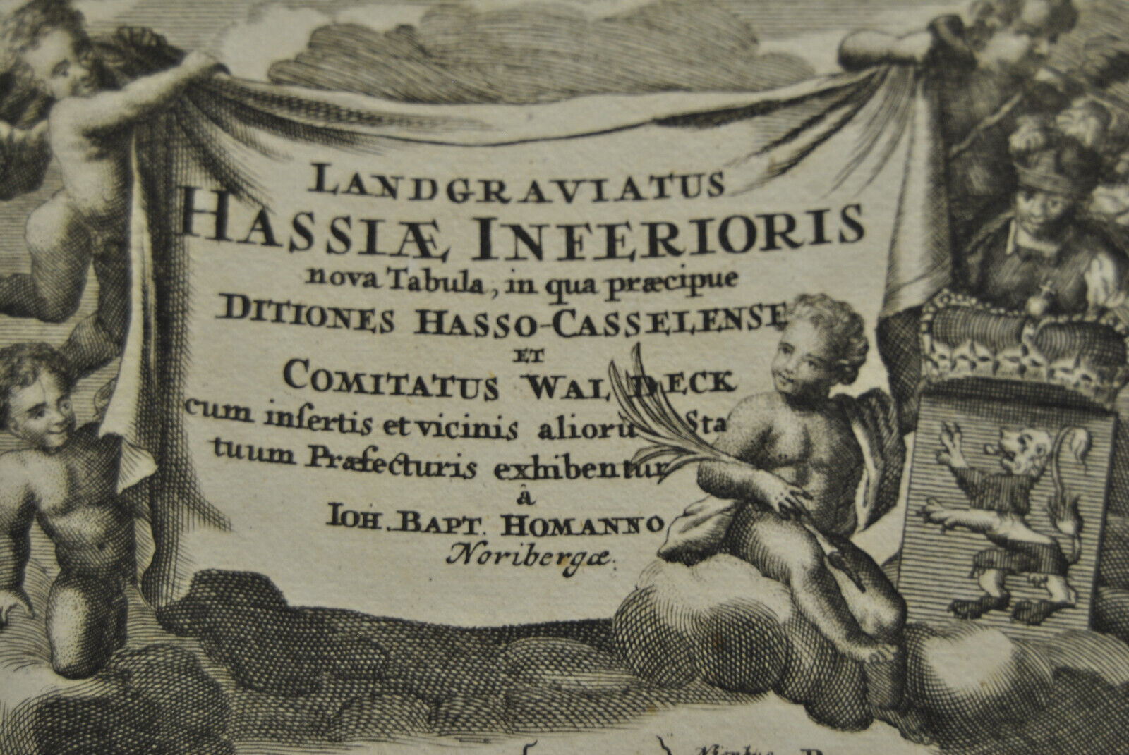 German Geographical Map Germany 18th century by Hesse J B Homann