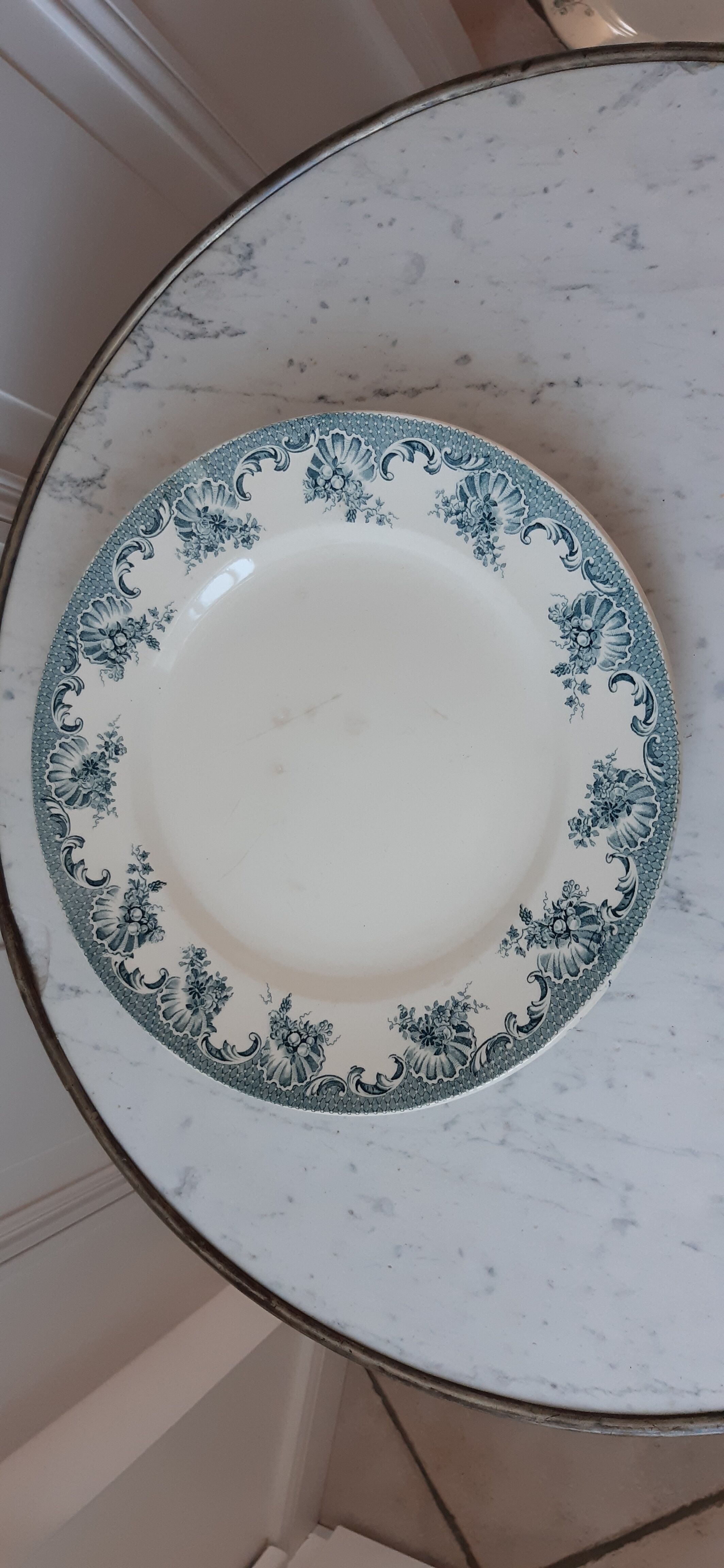 Round dish Terre de Fer Saint-Amand La Vallière XIXth