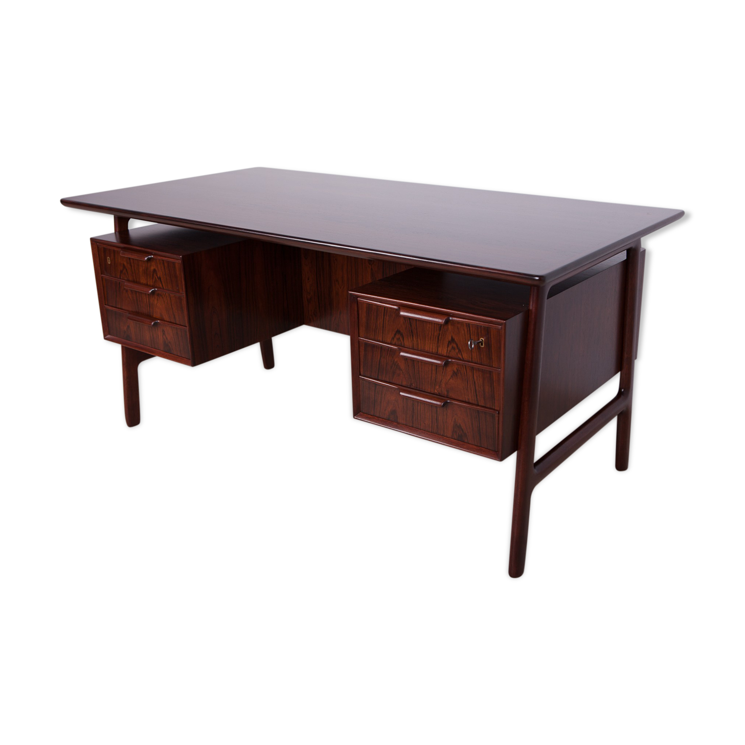 Bureau en bois model 75 Desk de Omann Jun années 1960