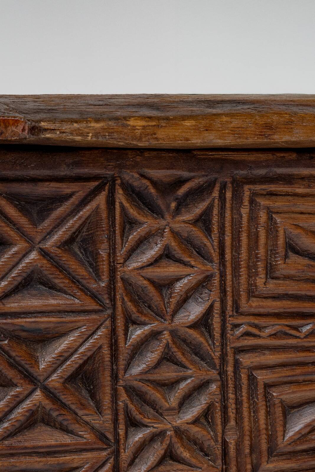 Antique Hand Carved Nuristani Storage Chest