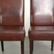 Beautiful and comfortable set of 6 sheepskin dining chairs in English style