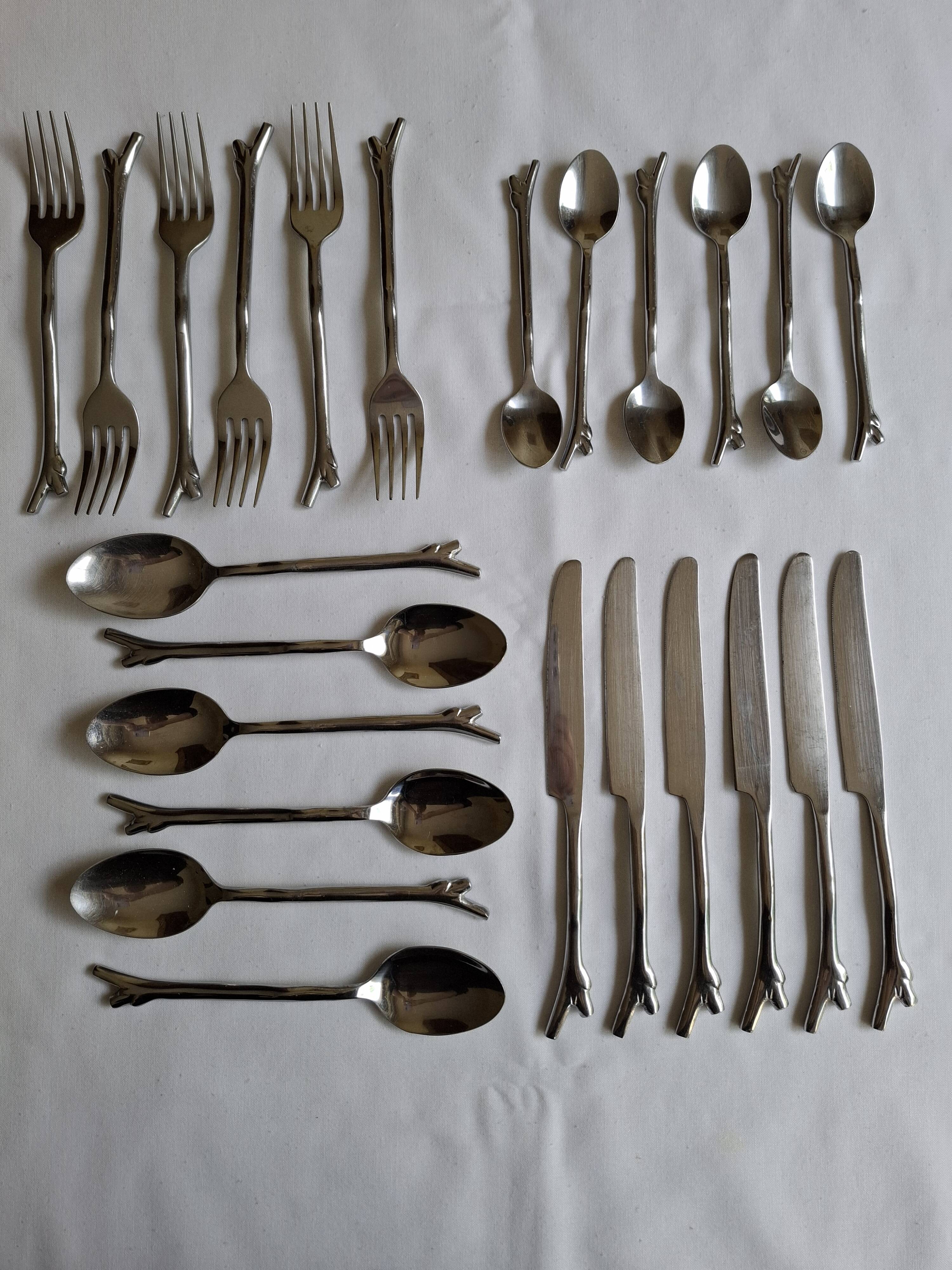 Couverts Brindilles inox vintage