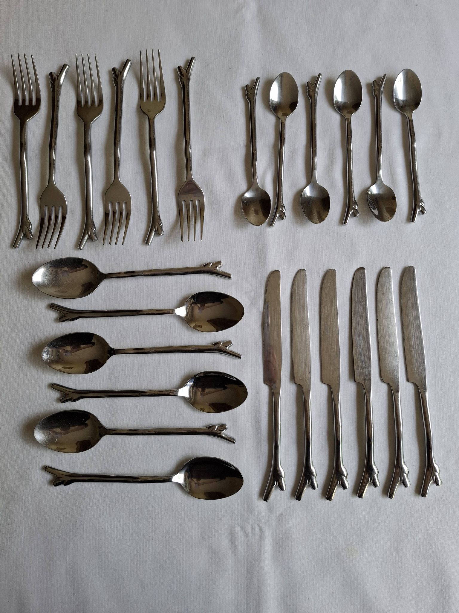 Couverts Brindilles inox vintage