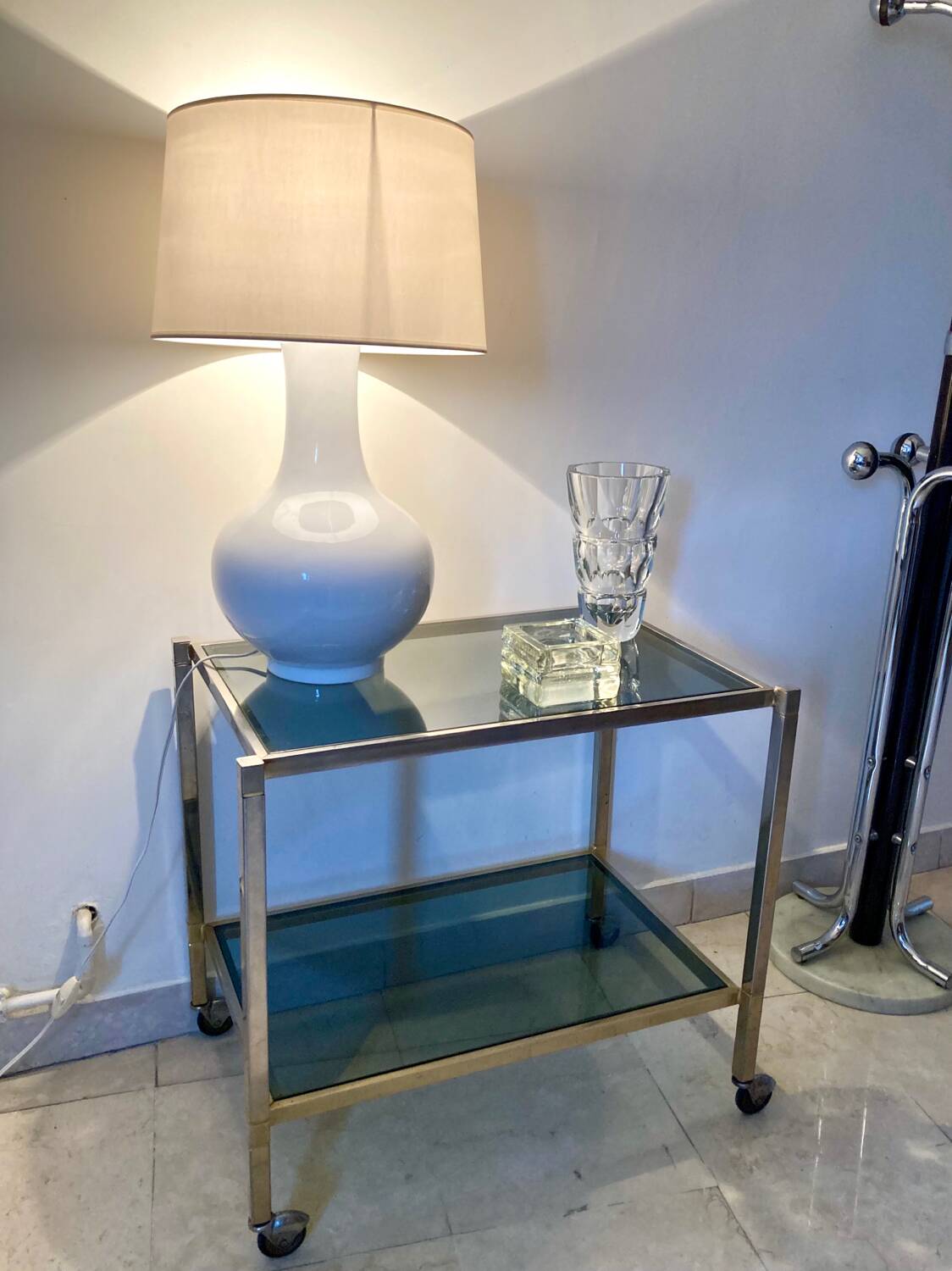 Lampe en céramique blanche, 1970