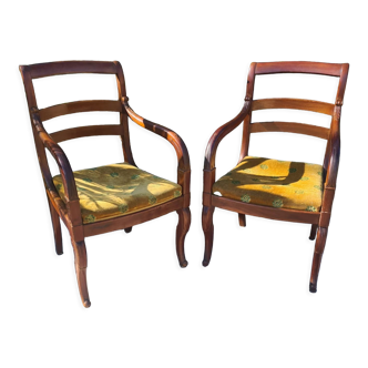 Pair of Empire style armchairs