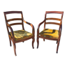 Paire de fauteuils de style Empire