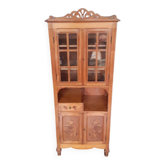Louis XV style rosewood marquetry display case