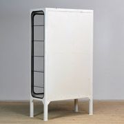 Vintage iron and glass medical cabinet, 1970s