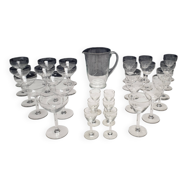 Prlncess House Heritage Service de verres à pied en cristal gravé 30 pces