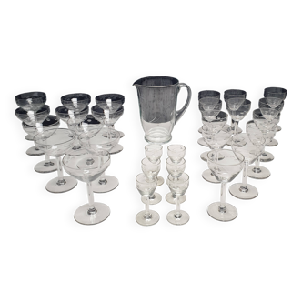 Prlncess House Heritage 30 Piece Etched Crystal Stemware Set