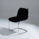 Chaise en velours noir, Gastone Rinaldi, 1970s