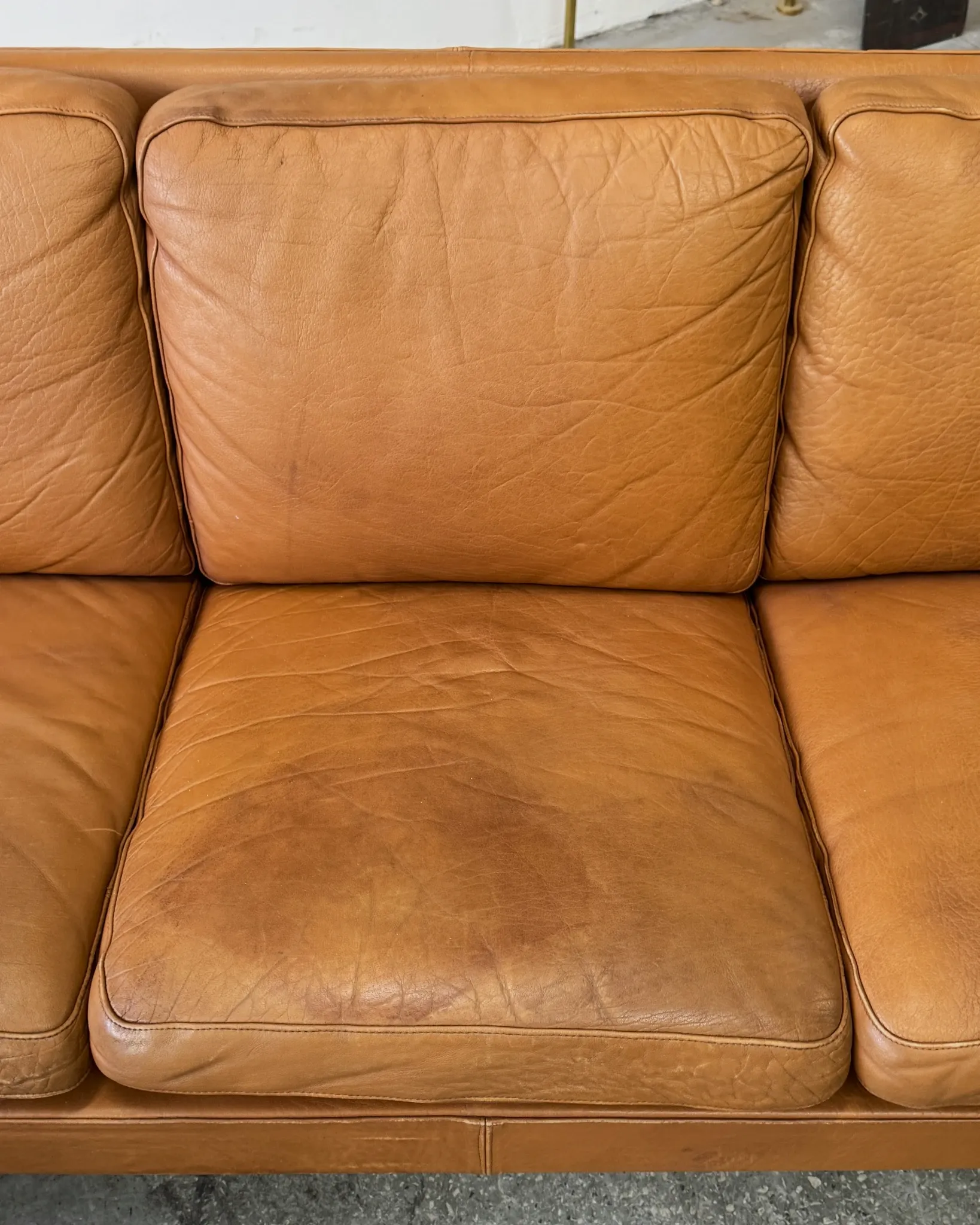 Leather sofa, Denmark, 1960s/70s, vintage, mid-century modern