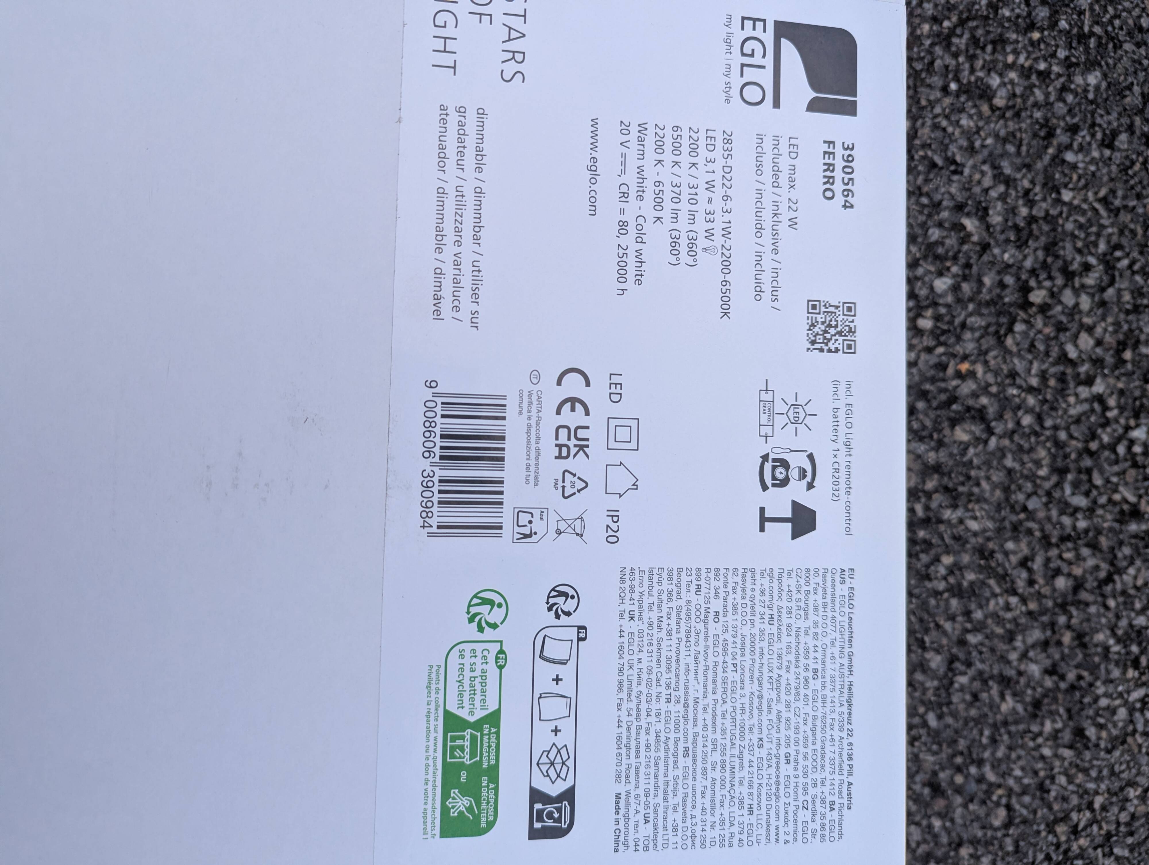 EGLO LED ceiling light model Ferro, new