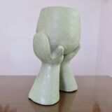 Large anthropomorphic vase made of thick fibreglass, 1980s-1990s.