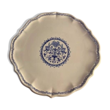 Superbe ancien plat à tarte en faience  MODELE Rouen,