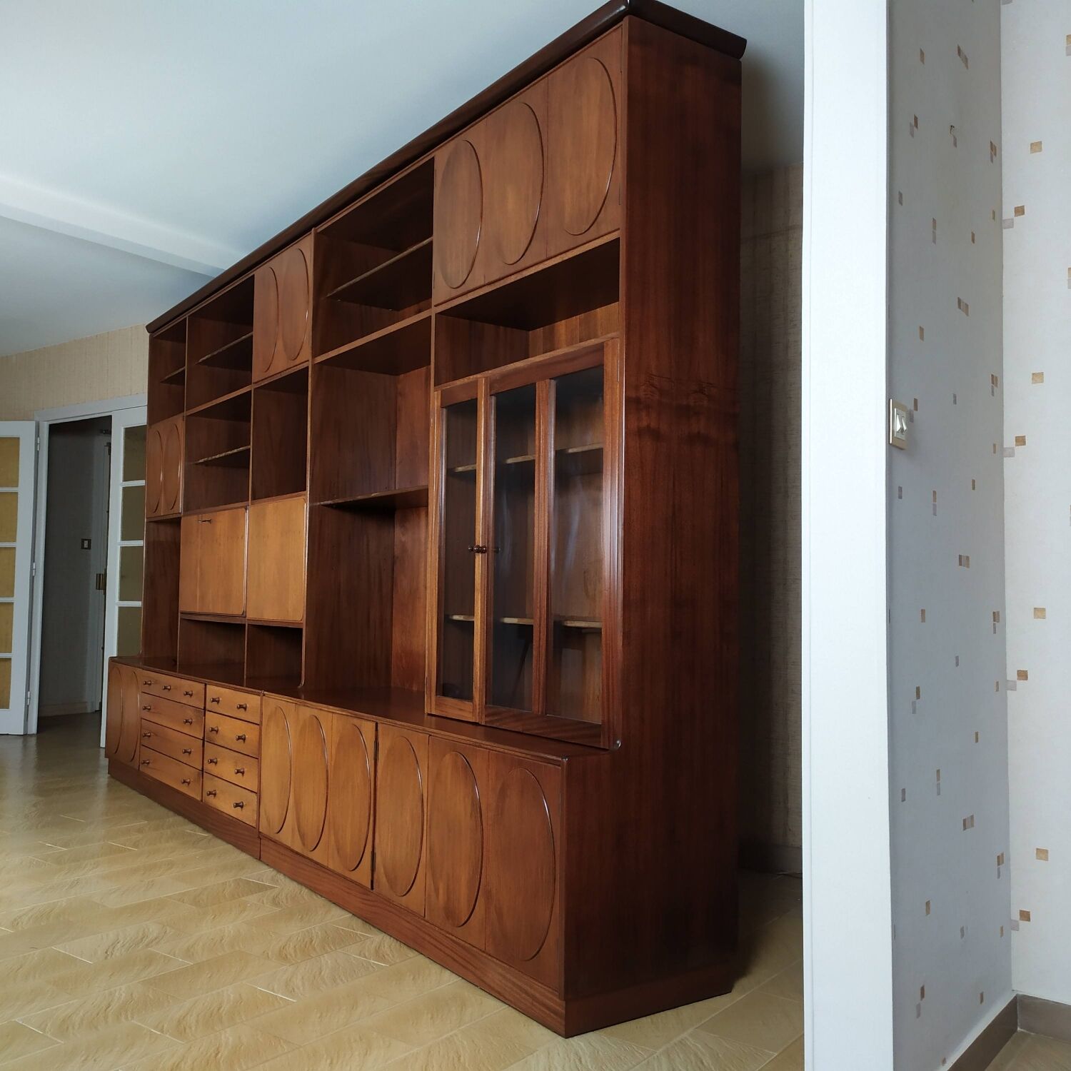 Vintage bookcase jacques hauville