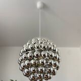 Space age chrome pendant light