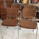 Set of 4 tubular chairs in chrome metal – Mid Century style