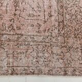 Pink & Brown Large Vintage Rug, 213x325Cm