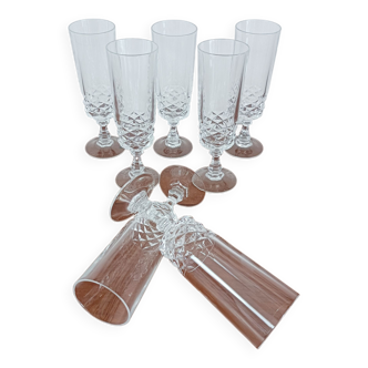 Set of 7 champagne flutes