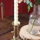 Brass torch candle holder push decor