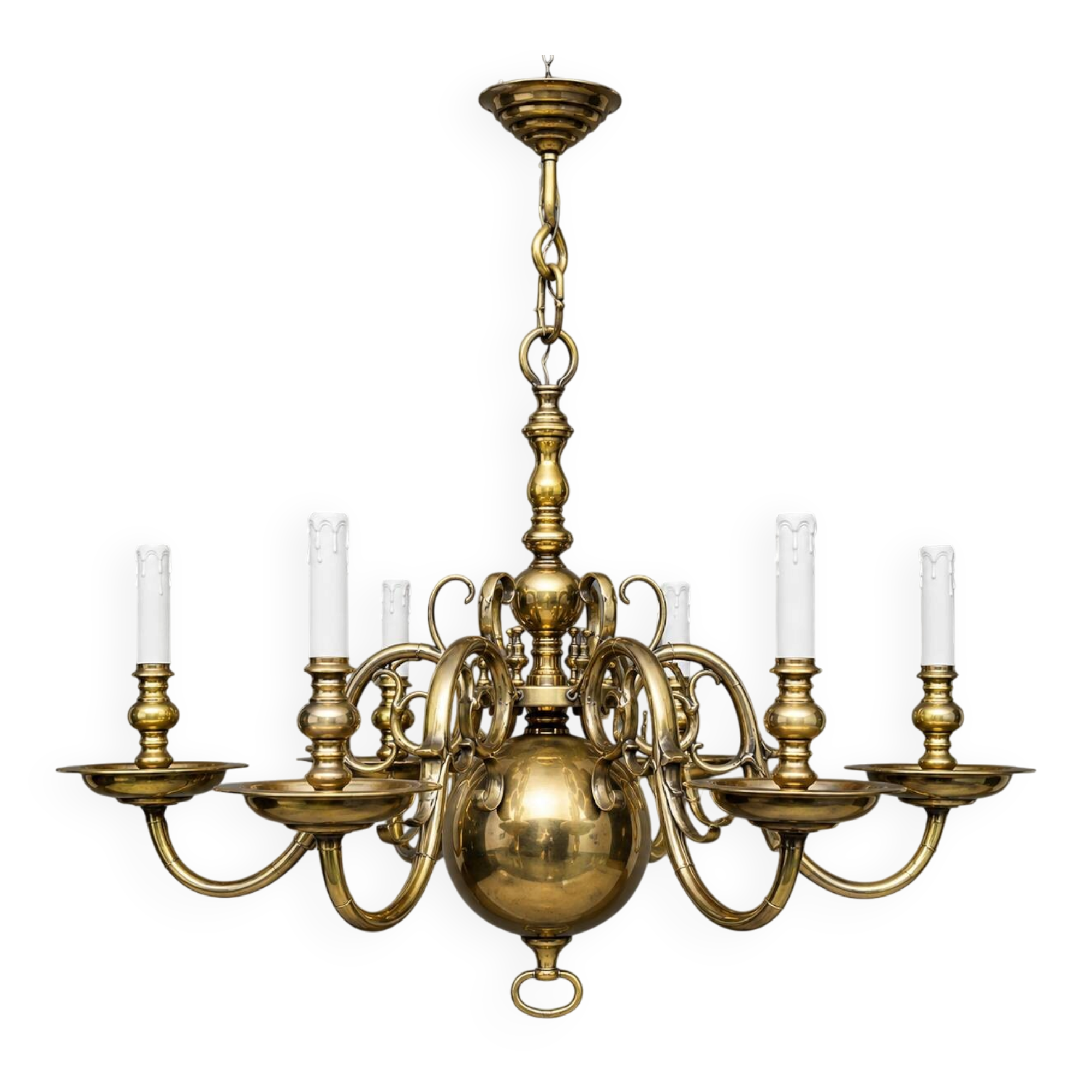 Chandelier from an old castle in solid bronze.