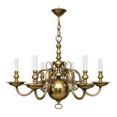 Lustre de château ancien en bronze massif.