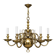 Chandelier from an old castle in solid bronze.