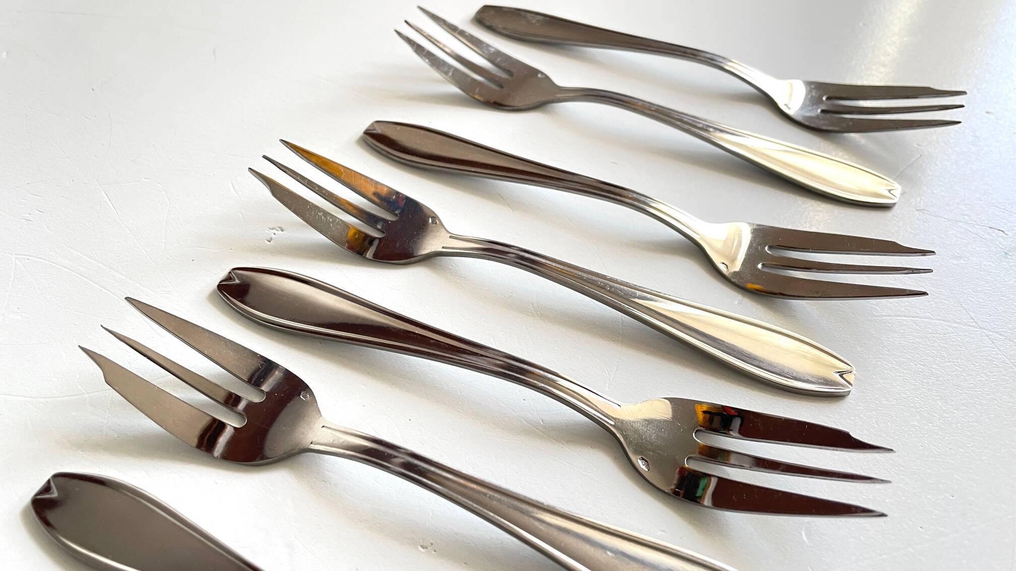 12 Fourchettes à DESSERT Inox Vintage