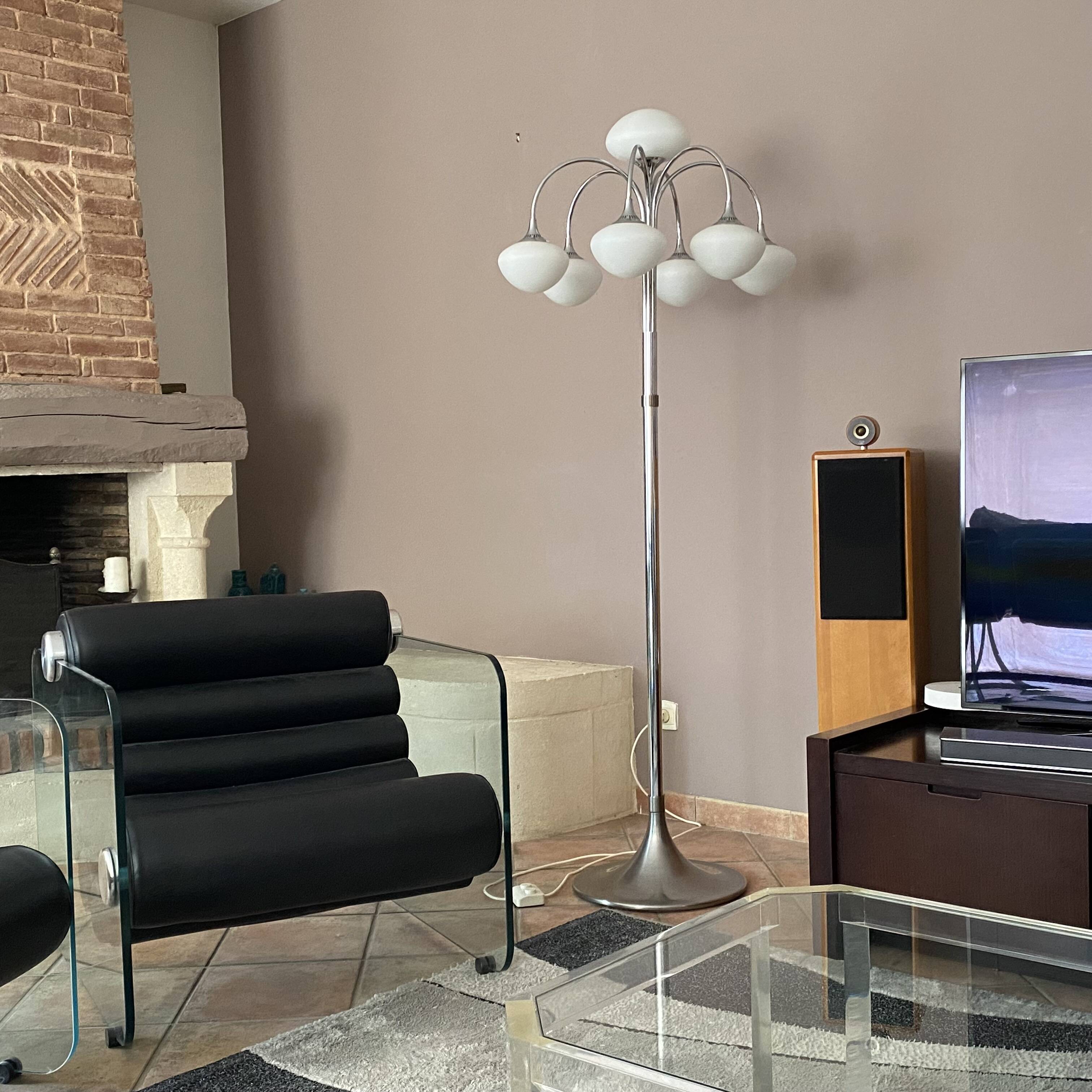 Lampadaire Waterfall Sciolari. 1970. Space age.