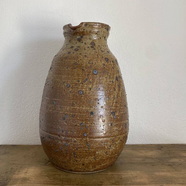 Pichet, vase en grès signé Baudard