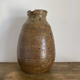 Stoneware pitcher signed Baudard