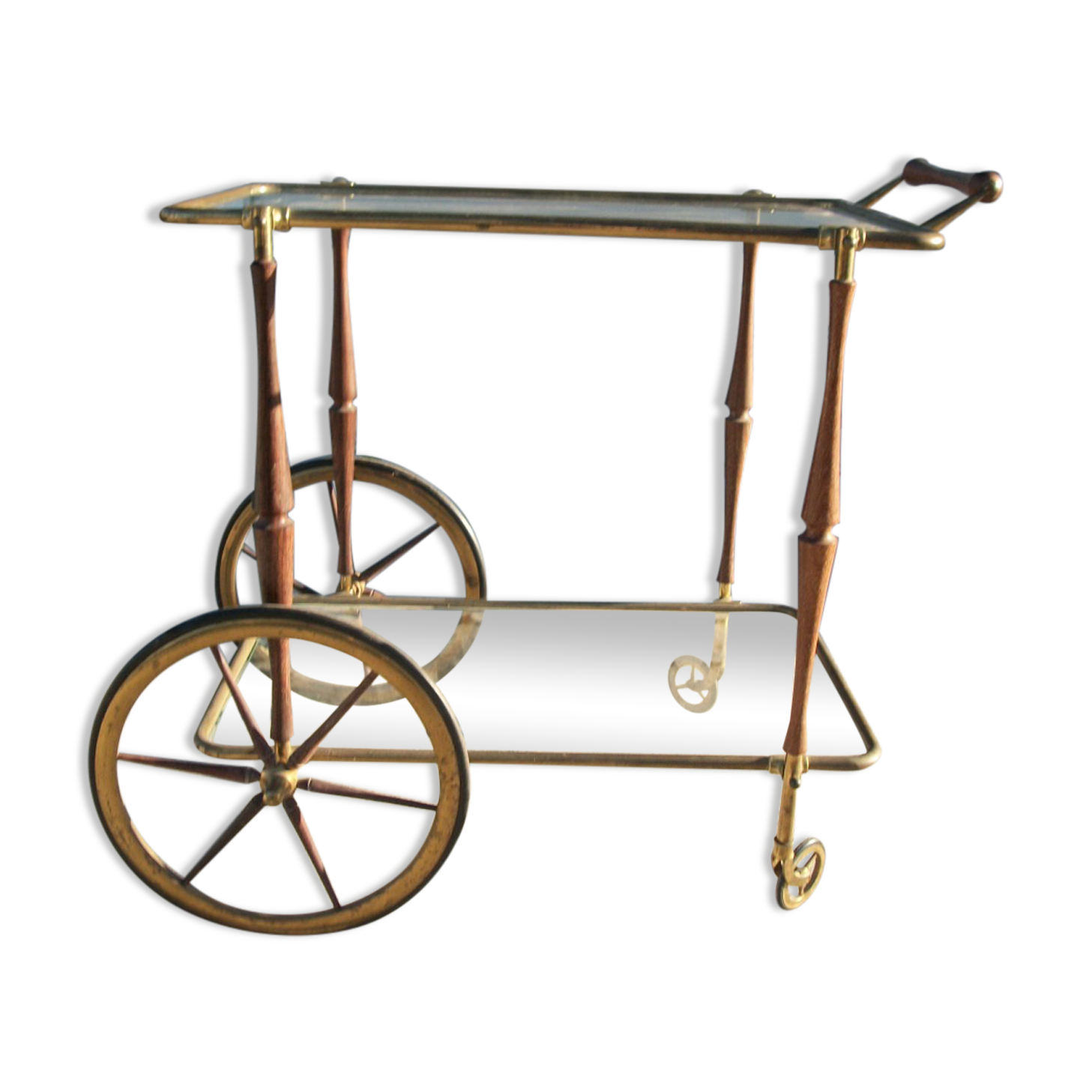 Rolling serving table