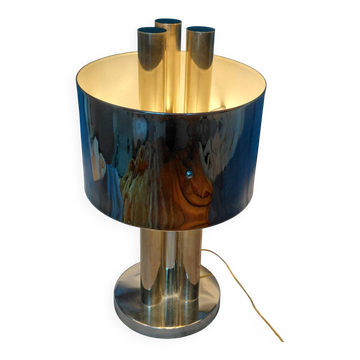 Lampe tubulaire métallique vintage 1970's