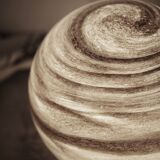 Glass lamp in the shape of a sphere, planetary