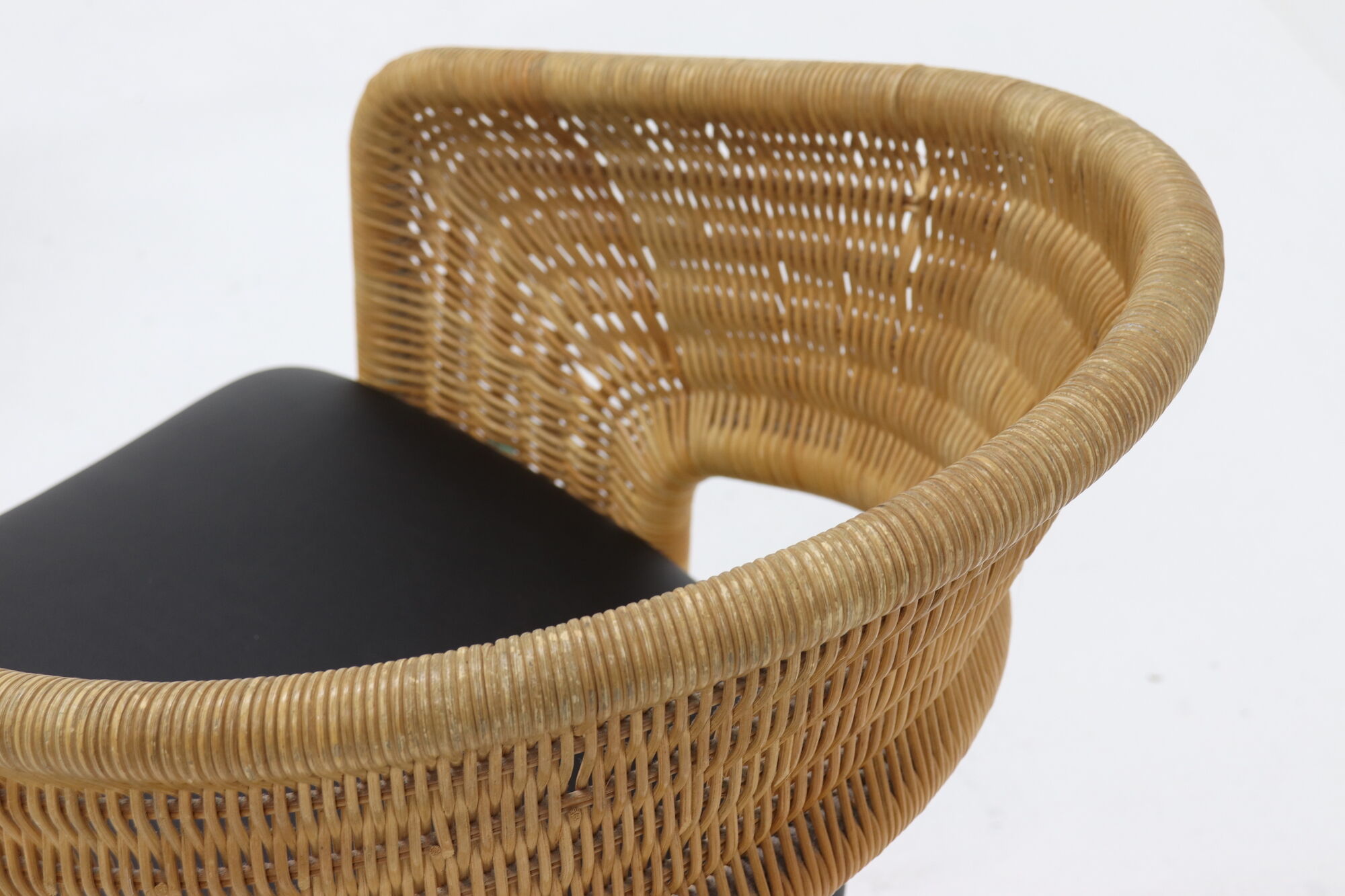 Set de 4 chaises de salle à manger en rotin par Luit van der Helm, Pays-Bas Années 1980