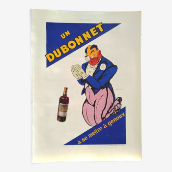 Publicité Dubonnet issue d'une revue d'époque
