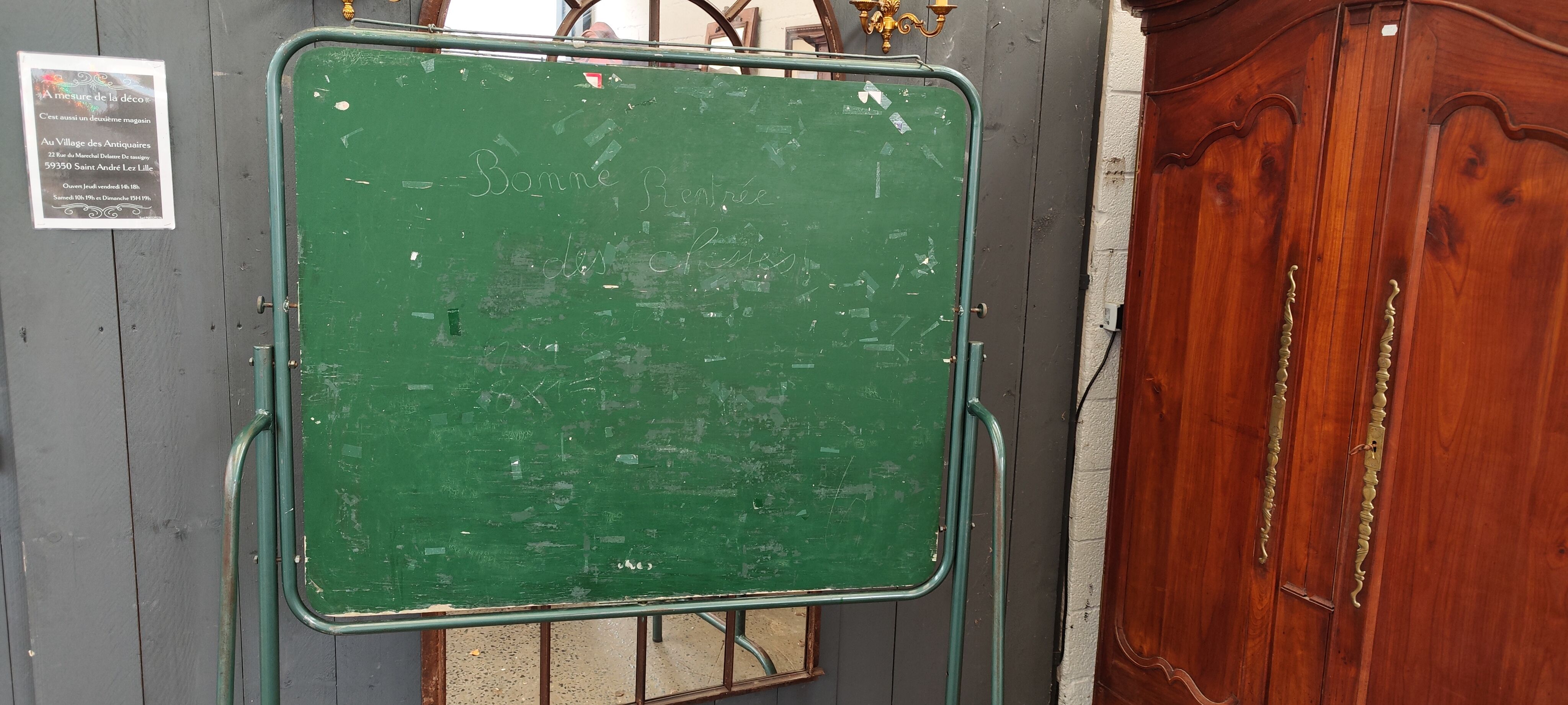 Large swivel school board with card holder