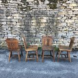 4 rustic mountain chair 60/70 years