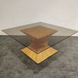 Bamboo coffee table by McGuire 1980s