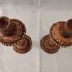 Lot bougeoirs Russe en bois