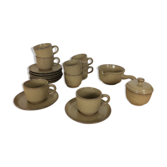 Tea or coffee service in sandstone, 8 people